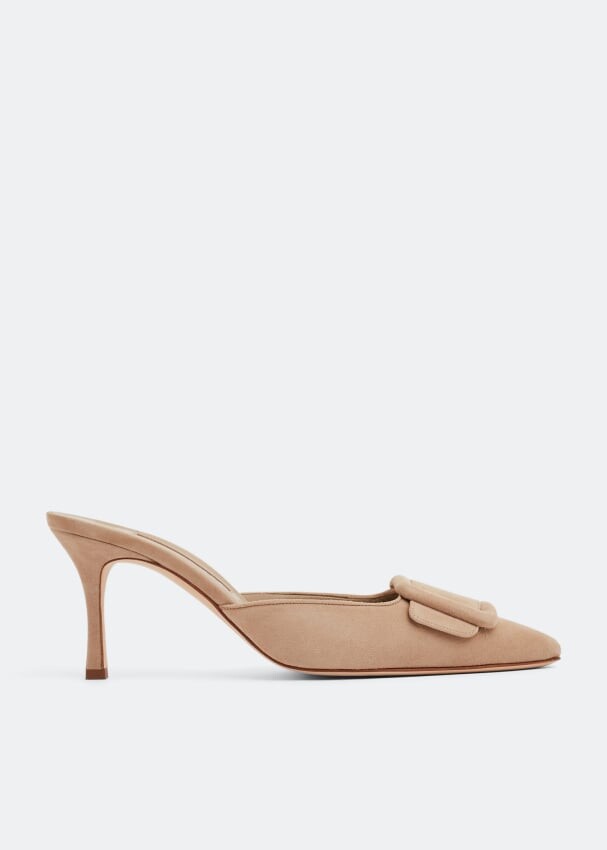 Мюли MANOLO BLAHNIK Maysale mules, бежевый