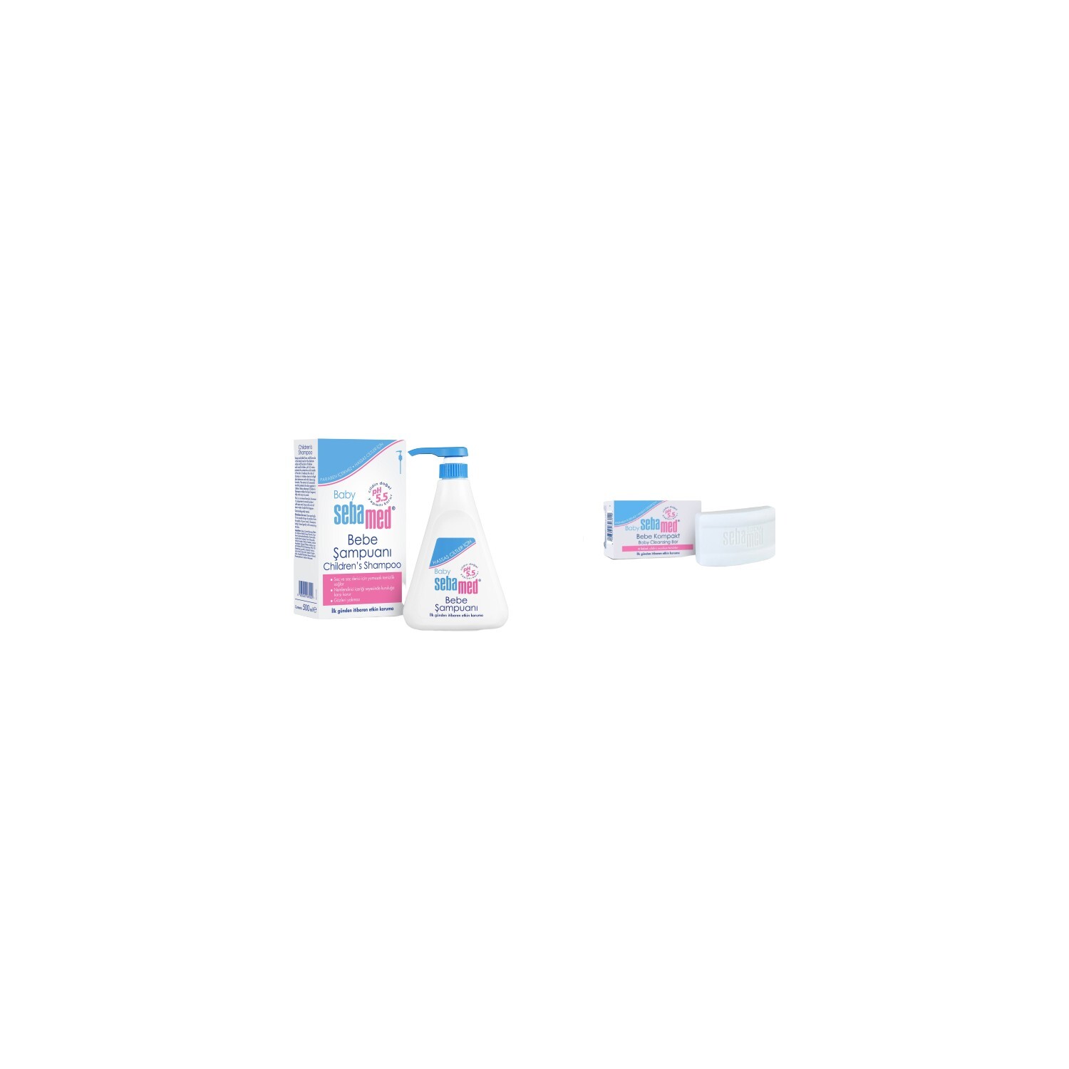 

Детский шампунь Sebamed, 500 мл + Детское мыло Sebamed