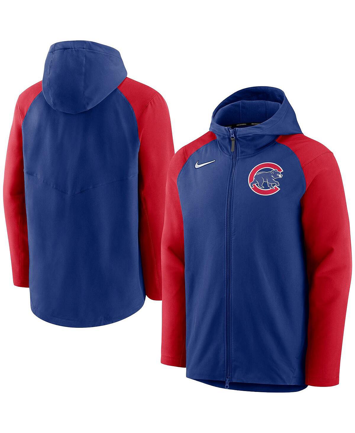 Мужская королевская красная куртка chicago cubs authentic collection с капюшоном на молнии во всю длину Nike, мульти - фото