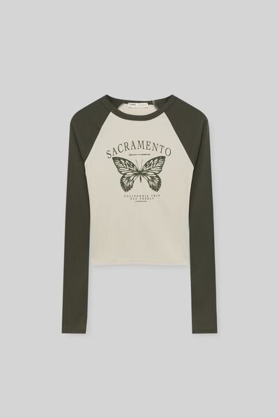 

Футболка с рукавами реглан PULL&BEAR