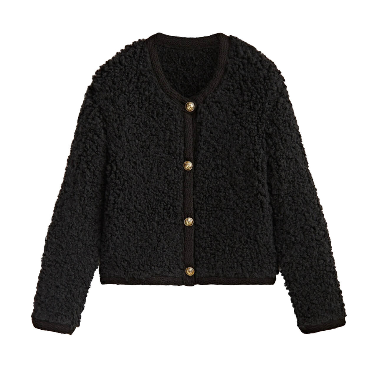 

Свитер Massimo Dutti Boucle Knit, черный