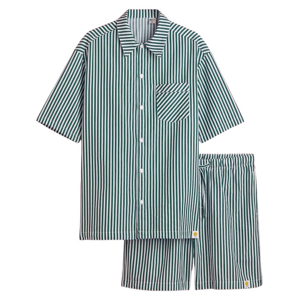 

Пижама H&M x Smiley Shirt and Shorts, белый/зеленый