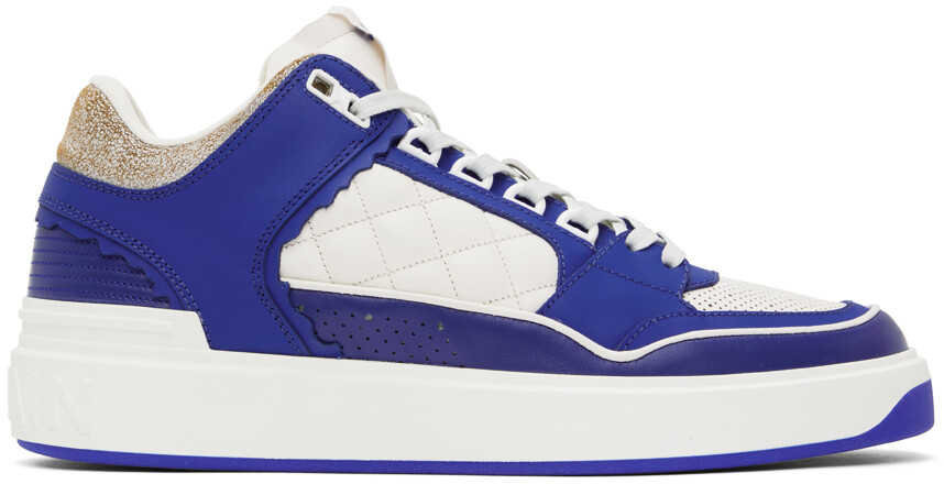 

Бело-синие кроссовки B-Court Balmain
