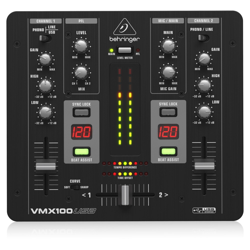 

Behringer Pro Mixer VMX100USB 2-канальный DJ-микшер