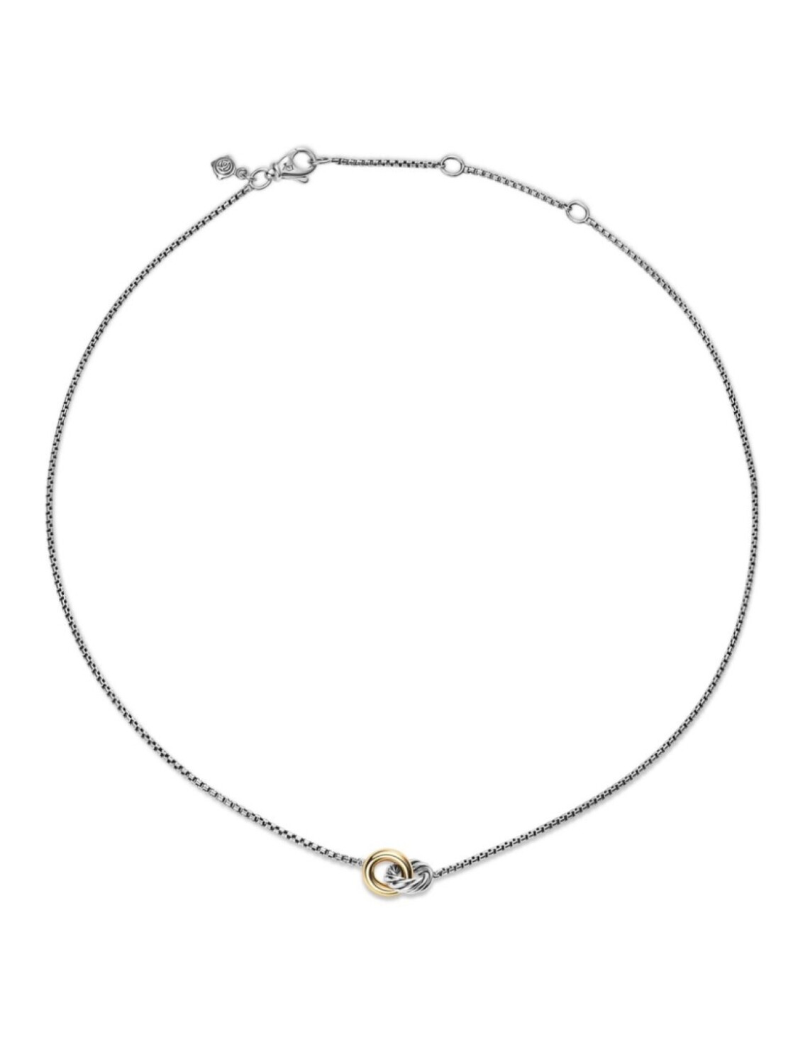 

Ожерелье Petite Cable Linked с покрытием из 14-каратного золота David Yurman, серебряный
