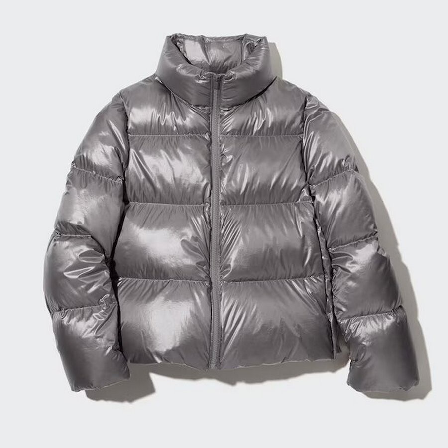 

Пуховик Uniqlo Ultra light Down Shiny, серый (Размер S)