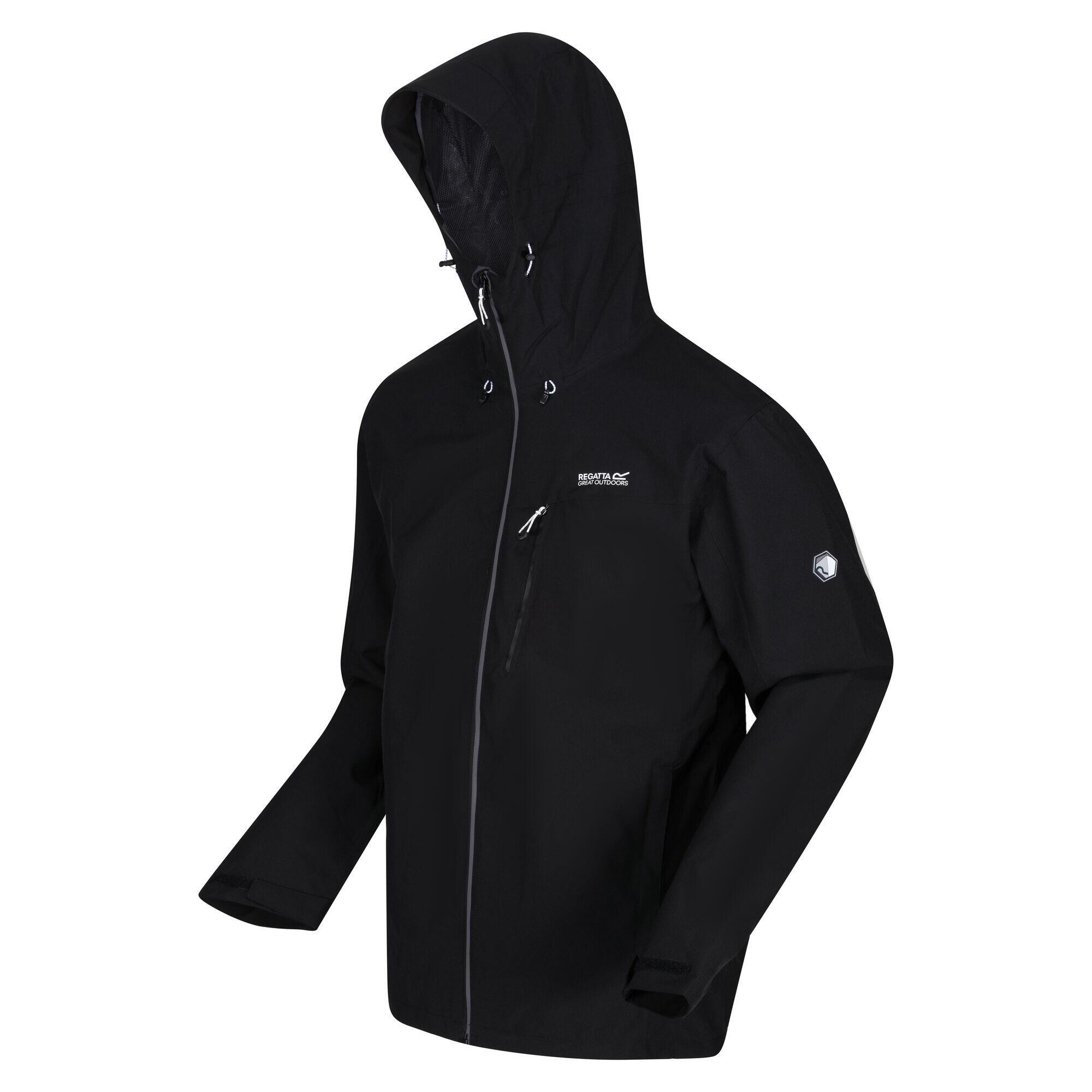 Куртка мужская походная водонепроницаемая 10000 мм Regatta Birchdale, черный