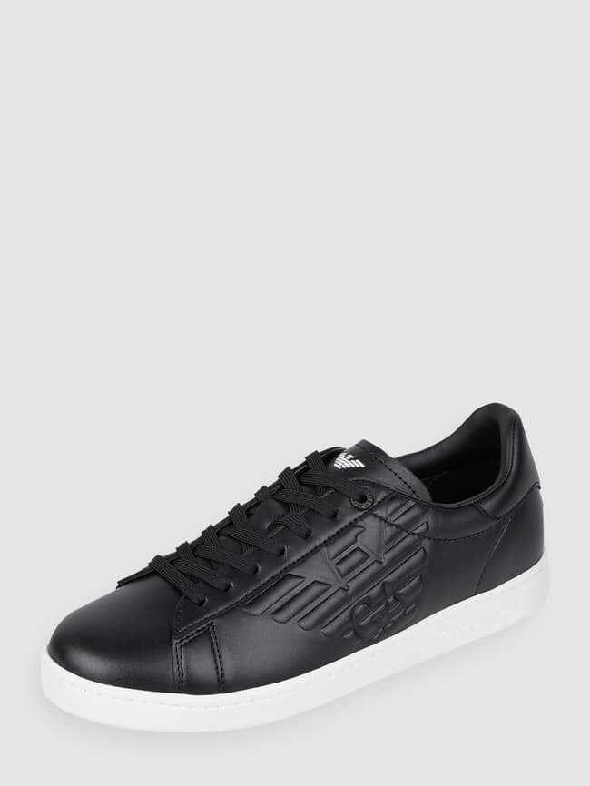 

Кожаные кроссовки EA7 Emporio Armani, черный
