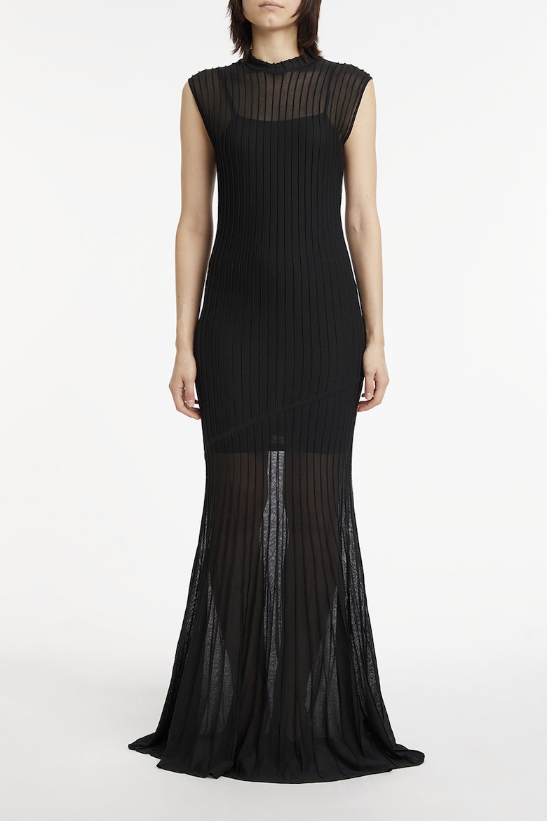 

Приталенное полупрозрачное платье с модалом Calvin Klein, черный