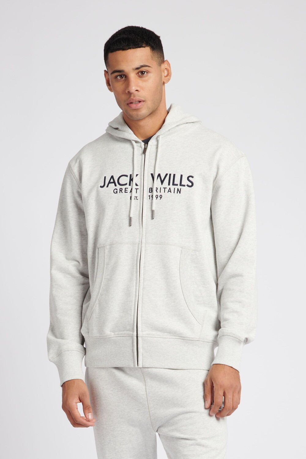 

Черный худи на молнии Pinebrook Jack Wills, серый