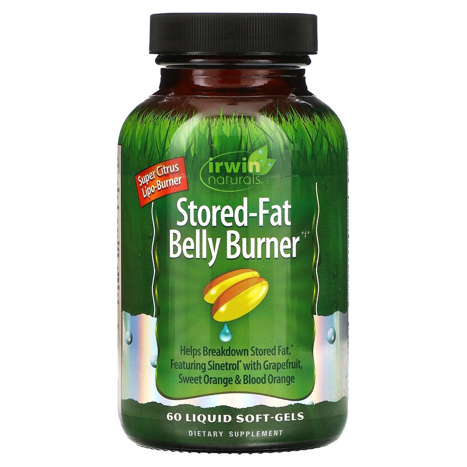 

Stored-Fat Belly Burner, жиросжигающее средство, 60 капсул с жидкостью, Irwin Naturals