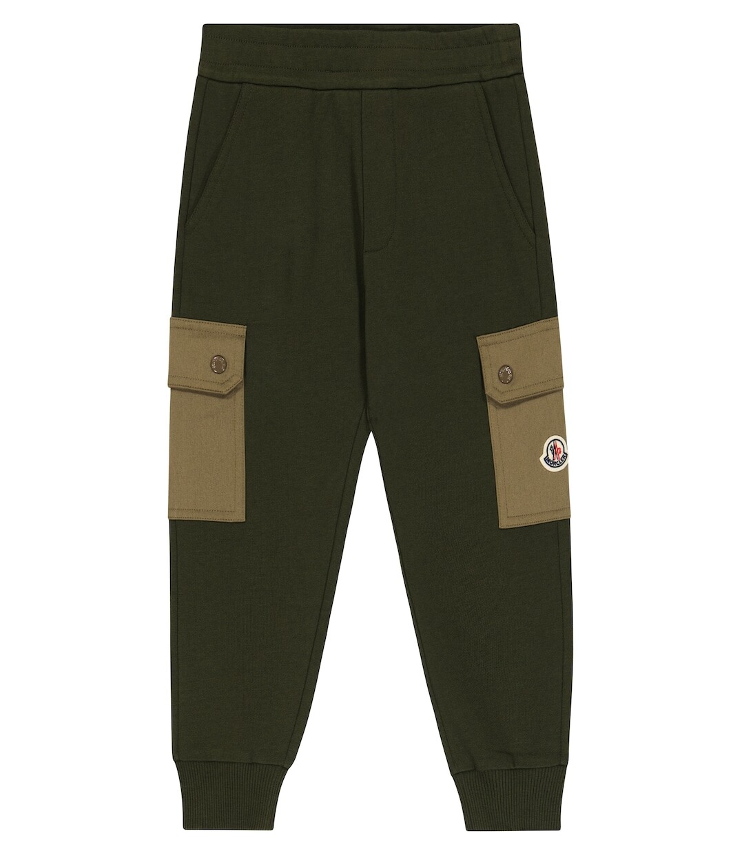 

Спортивные штаны из смесового хлопка Moncler Enfant, зеленый