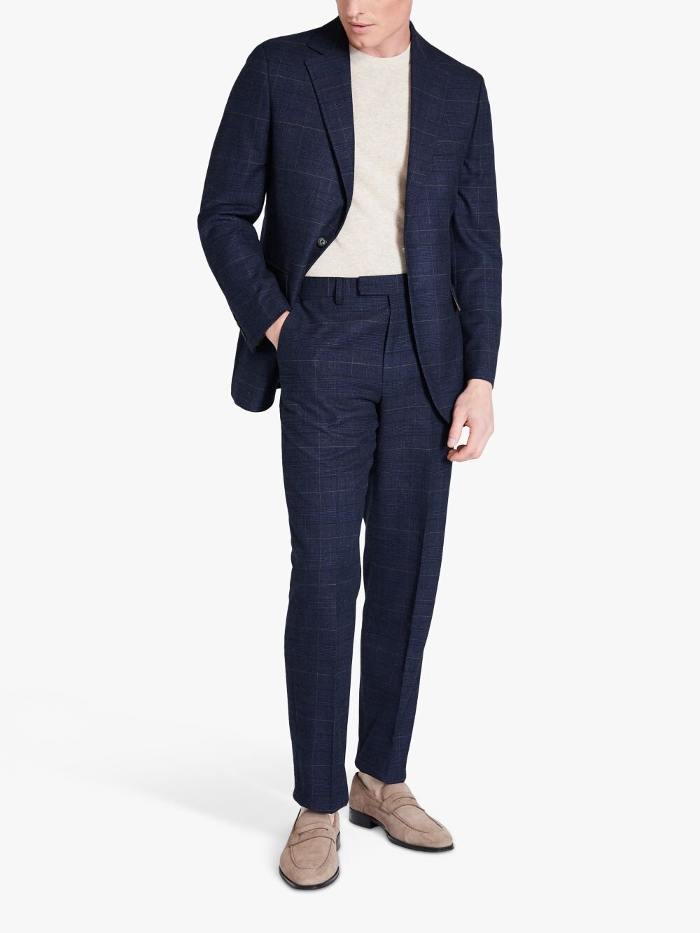 

Пиджак в клетку Moss Regular Fit, темно-синий