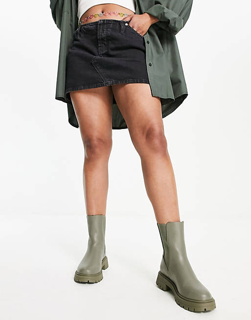

Массивные ботинки челси цвета хаки ASOS DESIGN Alfie Wide Fit