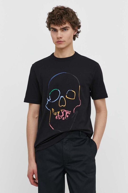 

Хлопковая футболка PS Paul Smith, черный