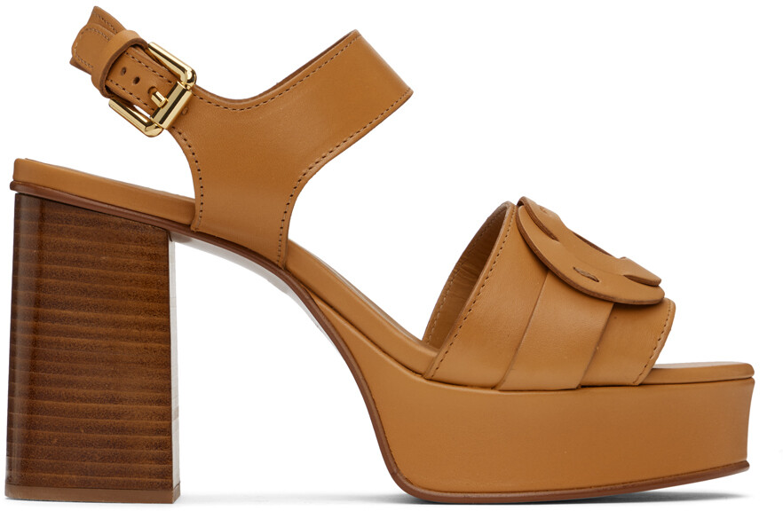 

Сандалии на каблуке на платформе Tan Loys See By Chloe