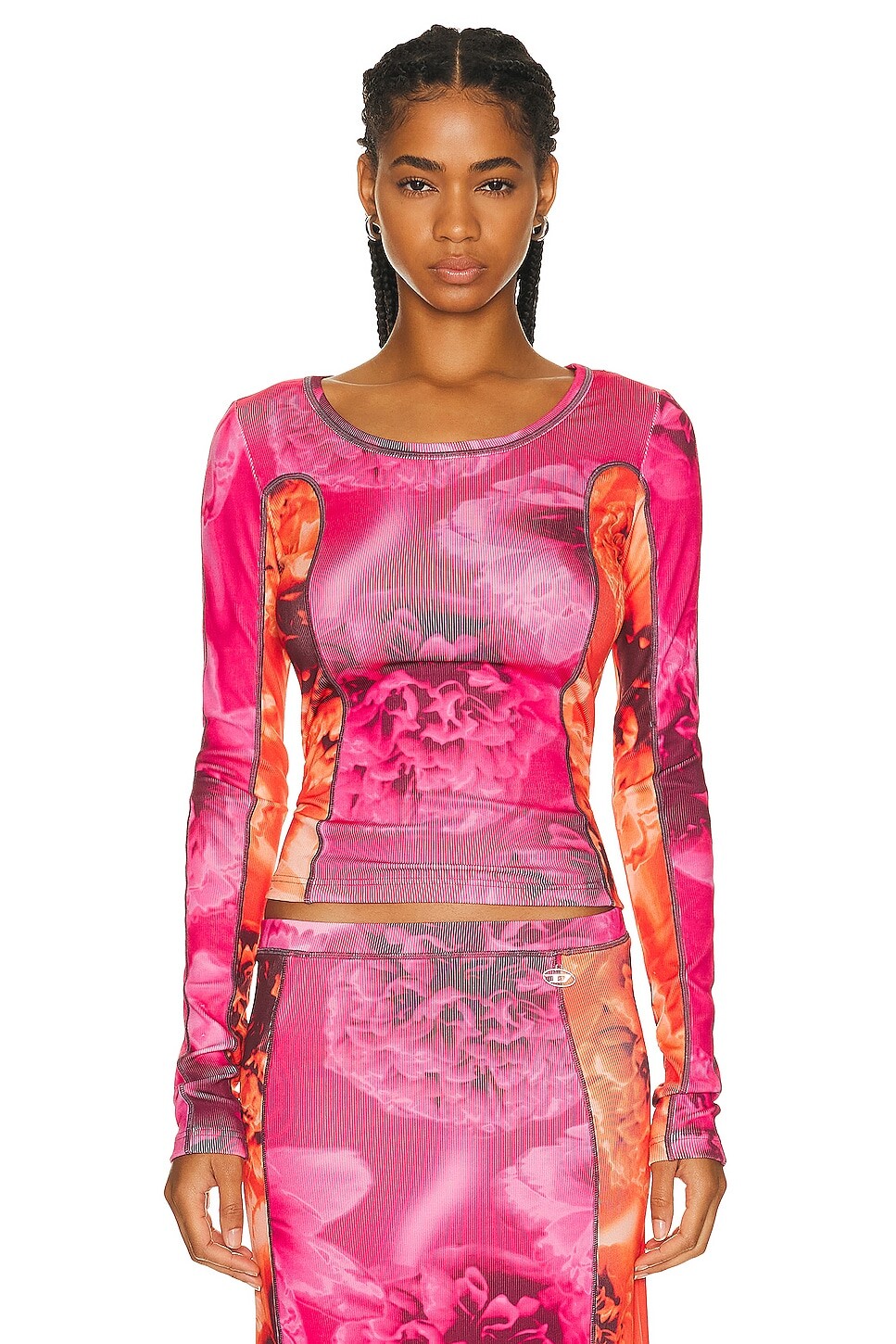 

Топ Diesel Long Sleeve, розовый