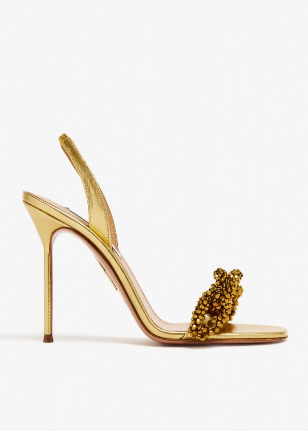 

Сандалии Aquazzura Chain Of Love 105, золотой