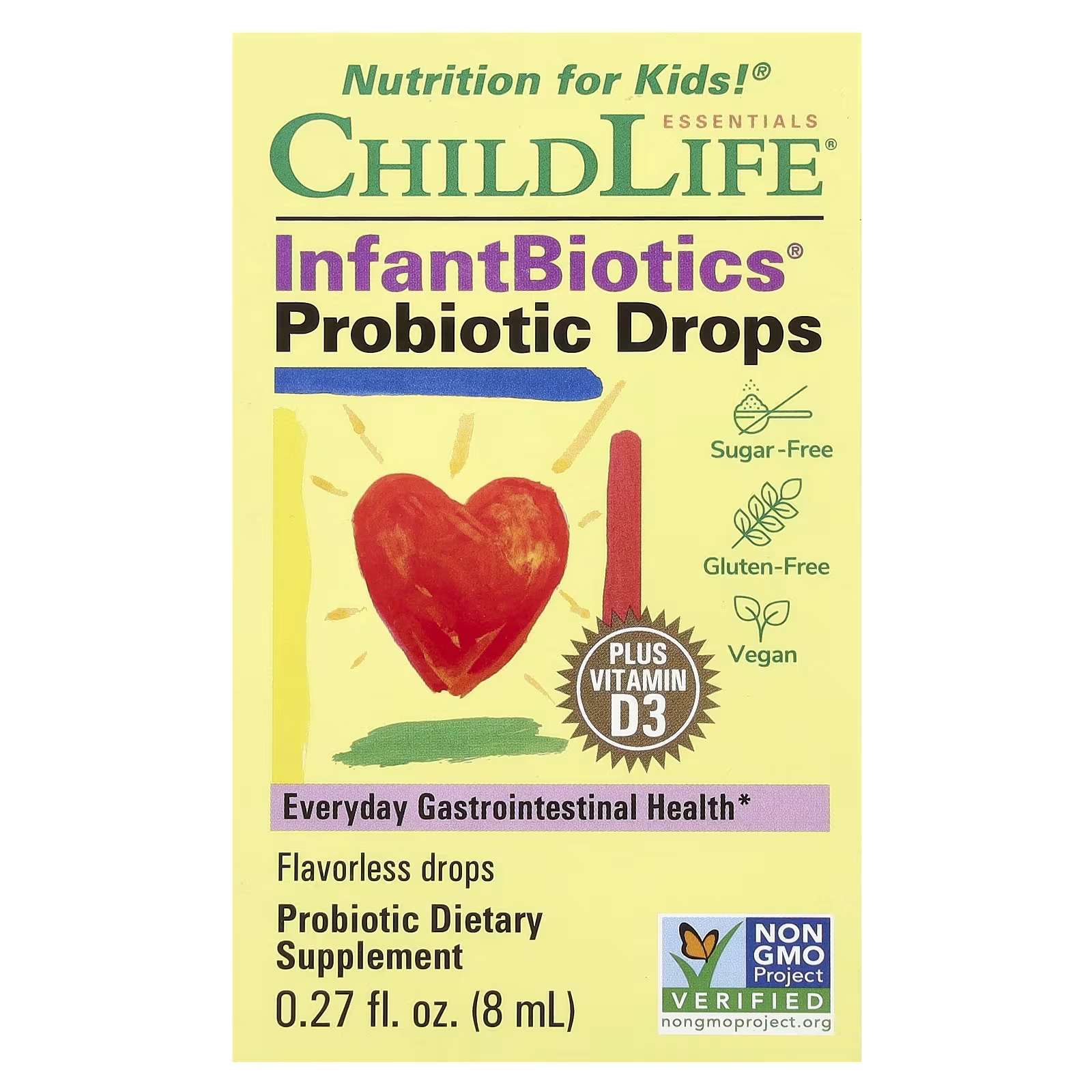 ChildLife Essentials InfantBiotics пробиотические капли, 0,27 жидкой унции (8 мл) childlife essentials infantbiotics пробиотические капли 0 27 жидкой унции 8 мл