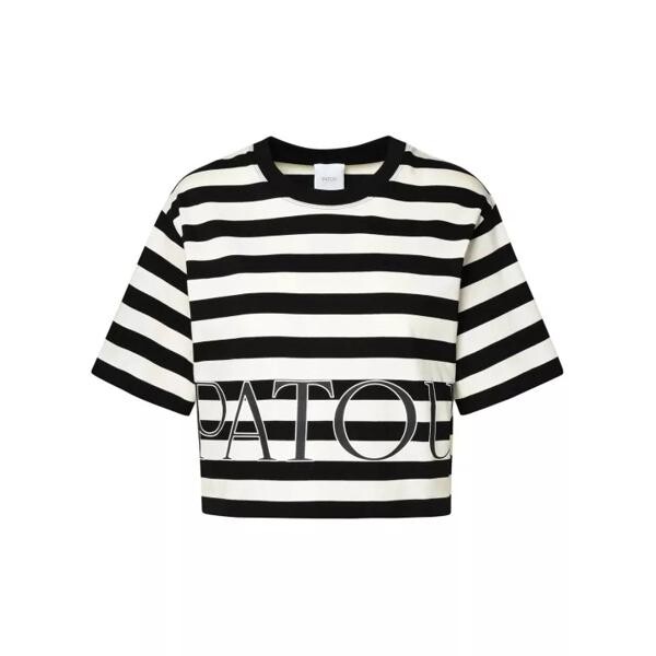 

Футболка two-tone cotton t-shirt Patou, черный