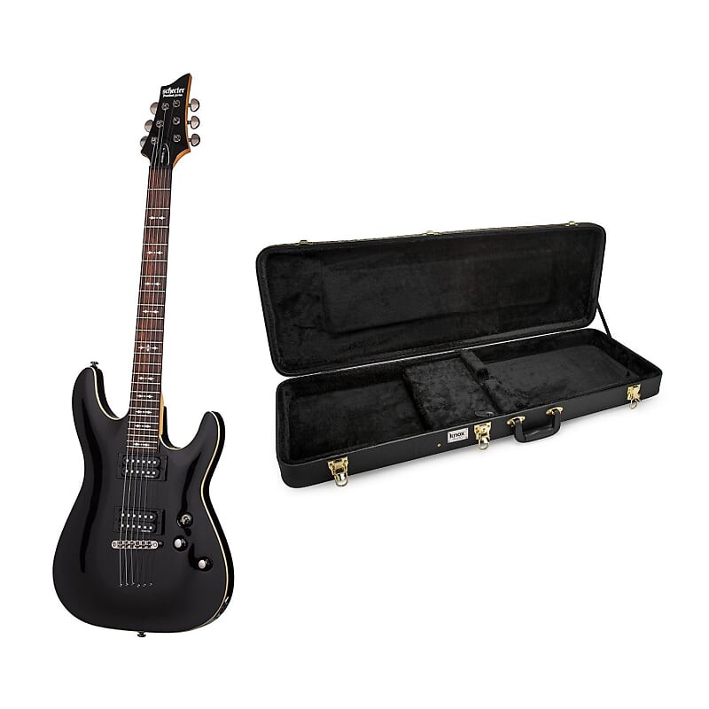 

6-струнная электрогитара Schecter Omen-6 (правая, черная) в комплекте с защитным чехлом для электрогитары Schecter Omen-6 6-String Electric Guitar (Right-Hand, Black) with Carrying Case