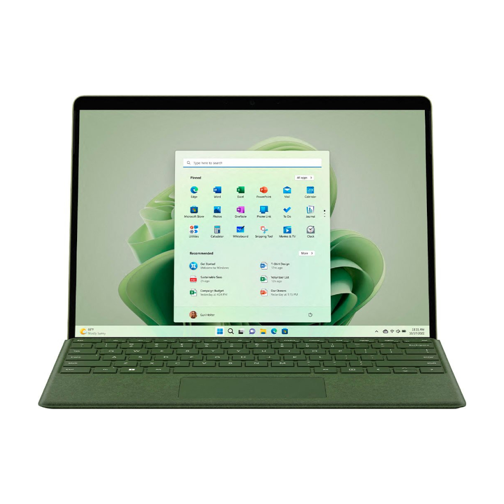 Ноутбук-трансформер Microsoft Surface Pro 9, 13 Touch-Screen, 8 ГБ/256 ГБ, i5-1235U, зеленый, английская раскладка ноутбук трансформер microsoft surface pro 9 13 touch screen 32 гб 1 тб i7 1255u платина английская раскладка