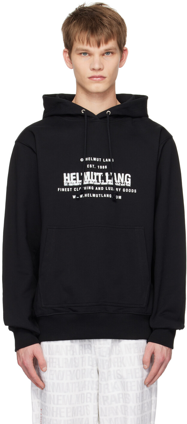 

Черная толстовка с капюшоном Helmut Lang