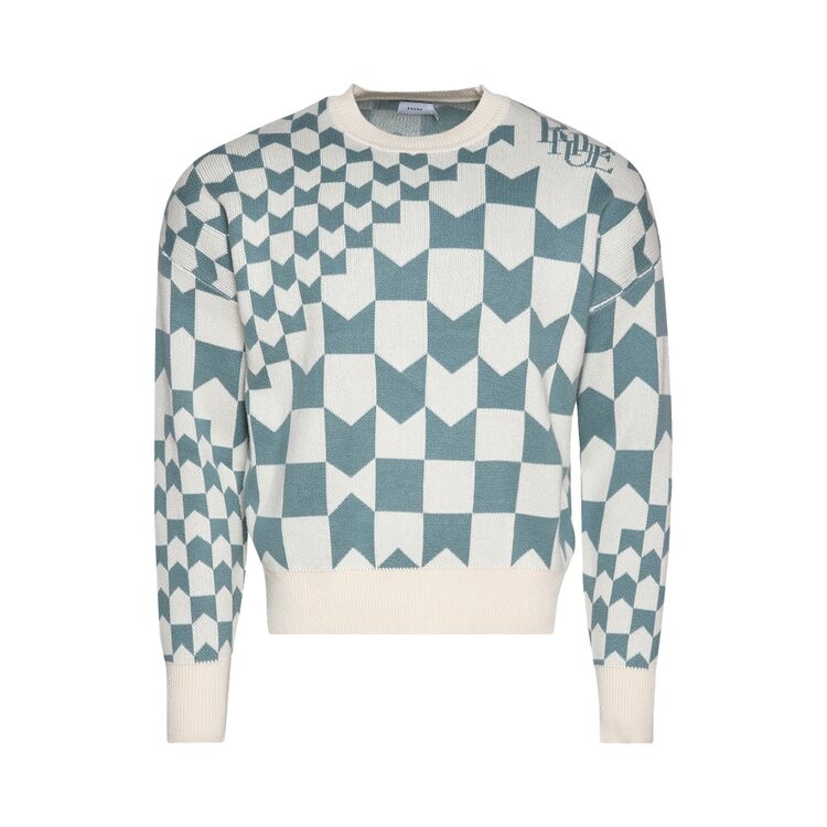 

Толстовка Rhude Cashmere Racing Crewneck 'Ivory/Sage', белый