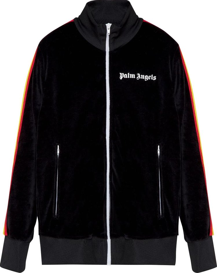 Куртка Palm Angels PA Rainbow Chenille Track Jacket 'Black', черный куртка palm angels pa jaquard track jacket navy blue off white синий
