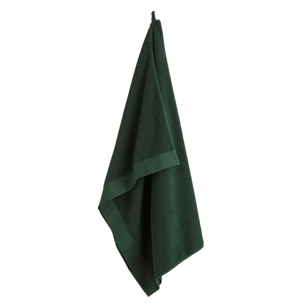 Банное полотенце H&M Home Cotton Terry, темно-зеленый полотенце laredoute полотенце банное 600 гм качество best 100 x 150 см зеленый