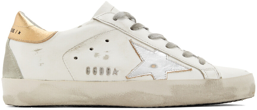

Эксклюзивные белые кроссовки SSENSE Superstar Golden Goose