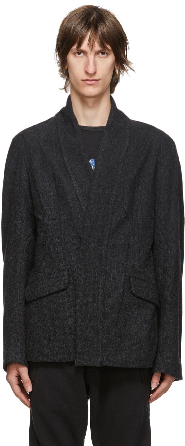 

Серое шерстяное кимоно Ollie Кардиган Greg Lauren