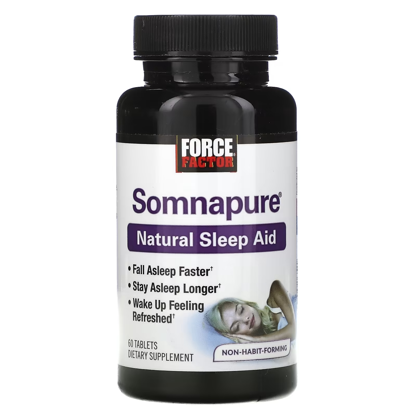 Force Factor Somnapure натурально средство для сна, 60 таблеток force factor score hardcore средство для повышения производительности и либидо 120 таблеток