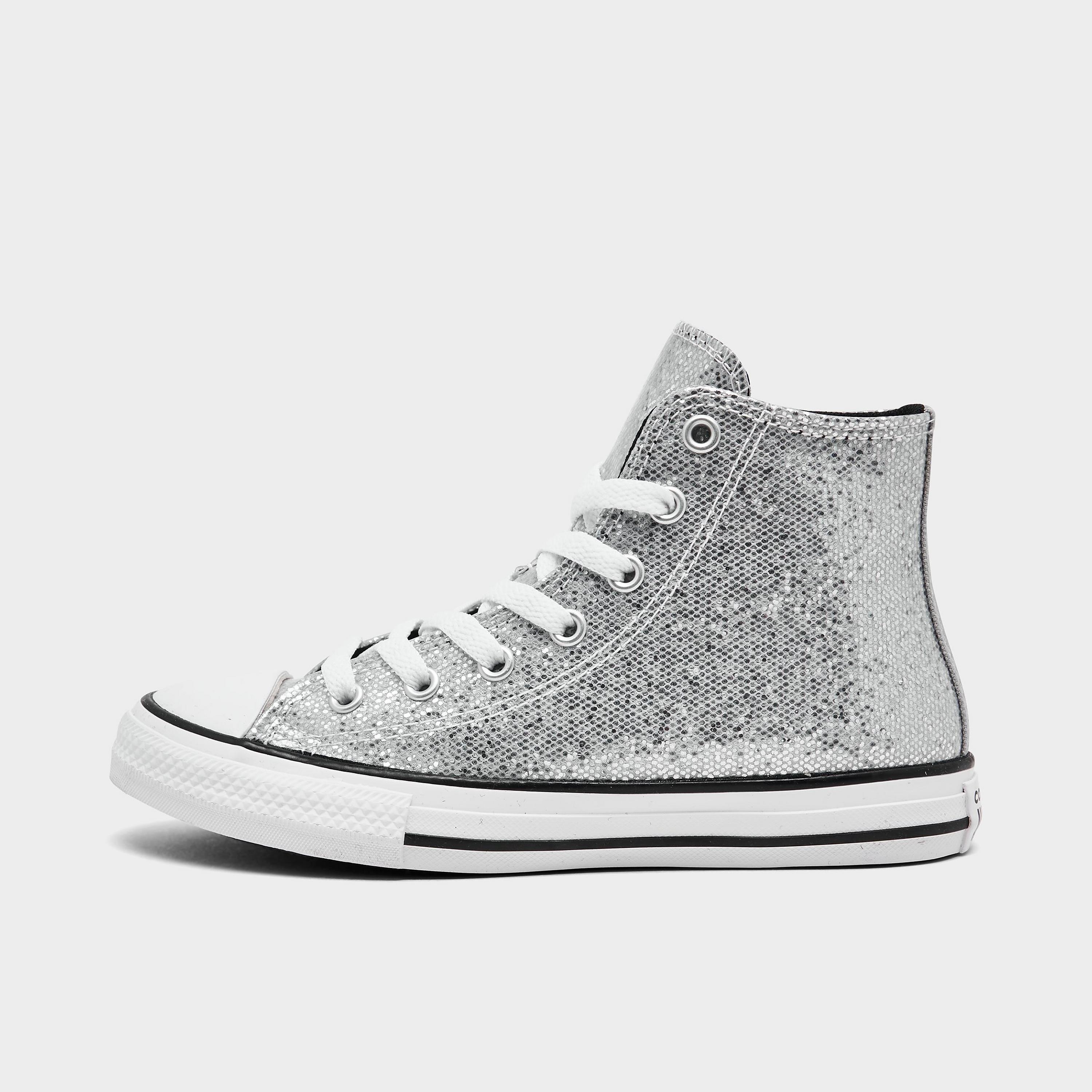 Повседневная обувь Converse Chuck Taylor High Top с блестками для девочек  для маленьких детей, серый – заказать по выгодной цене из-за рубежа в  «CDEK.Shopping»