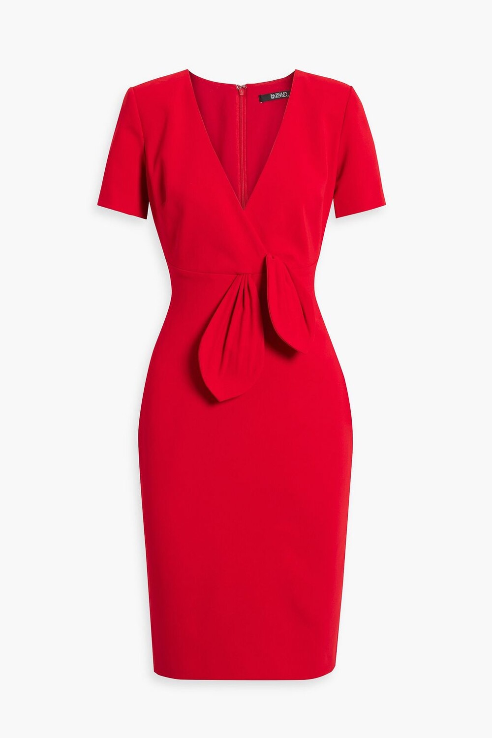 

Платье мини из кади с запахом BADGLEY MISCHKA, красный