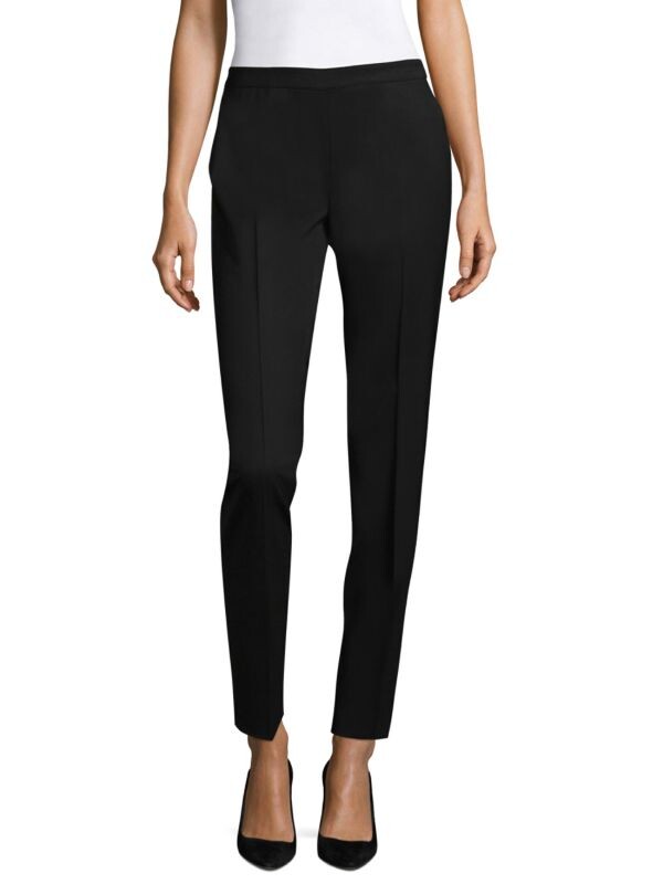 

Брюки Bleecker Lafayette 148 New York из эластичной шерсти, черный