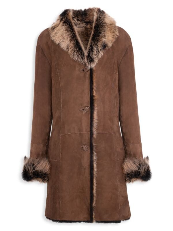 

Дубленка WOLFIE FURS Made for Generation Toscana, vanilla, Коричневый
