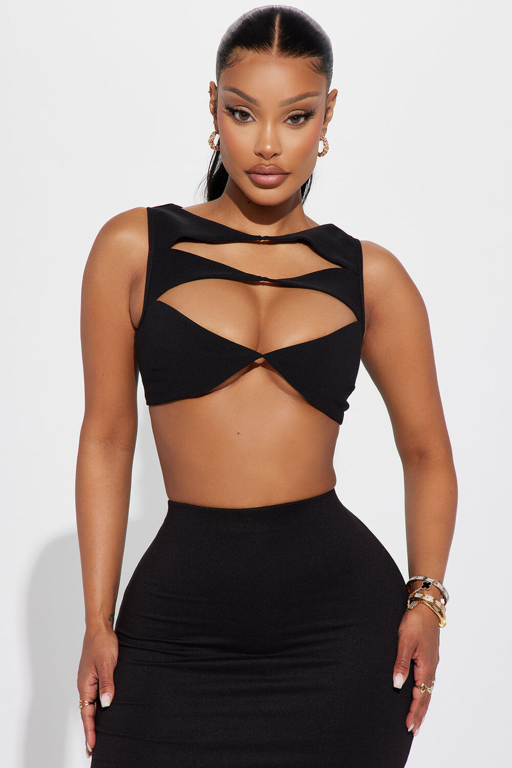 

Топ Fashion Nova 23GWF1063, черный