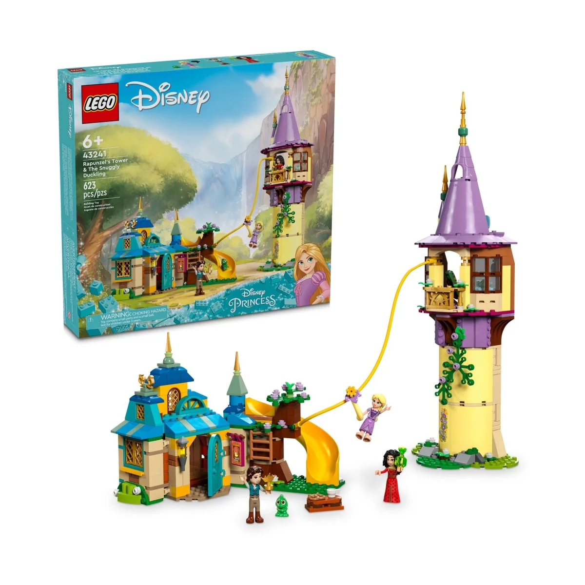 Конструктор Lego Disney Rapunzel's Tower & The Snuggly Duckling 43241, 623 детали 5800 шт детский конструктор башня рапунцель