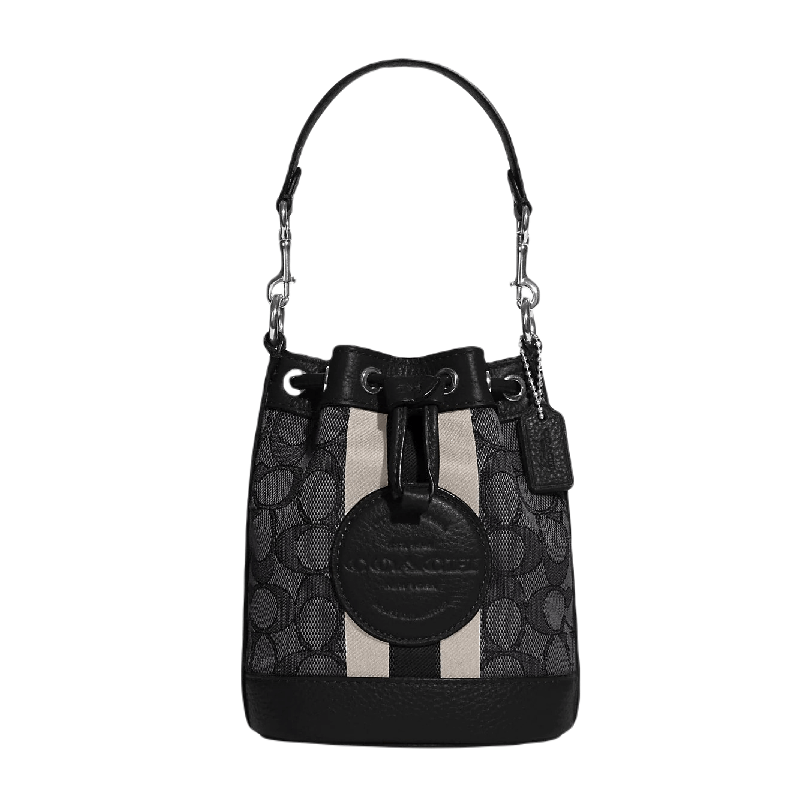 Сумка Coach Outlet Mini Dempsey Bucket, черный - фото