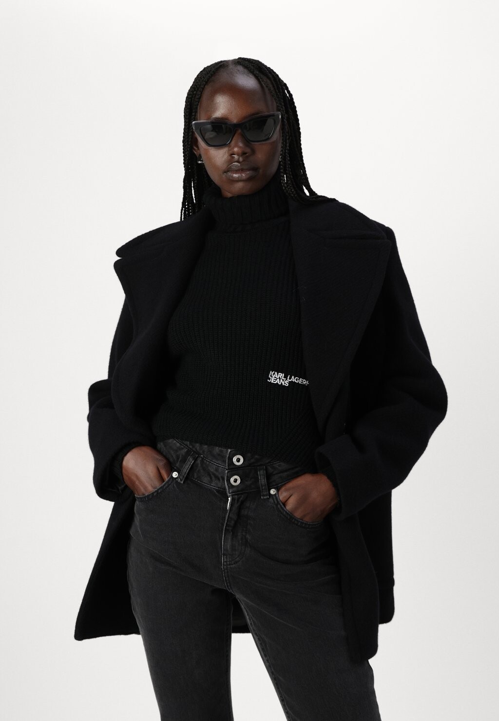 

Джинсы узкого кроя Karl Lagerfeld, темно-синие джинсы