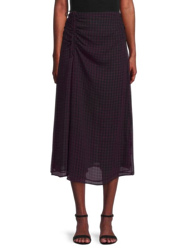 

Юбка Calvin Klein в клетку, фиолетовый