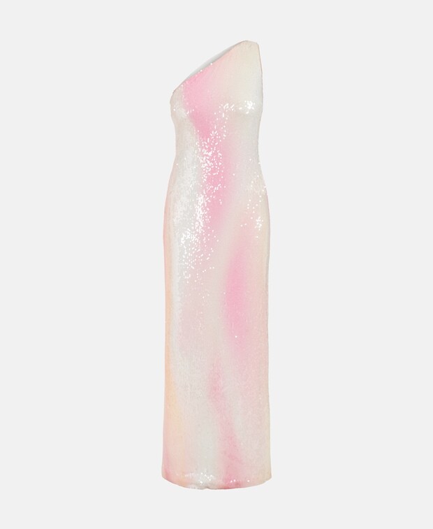 

Платье на одно плечо Halston, роза