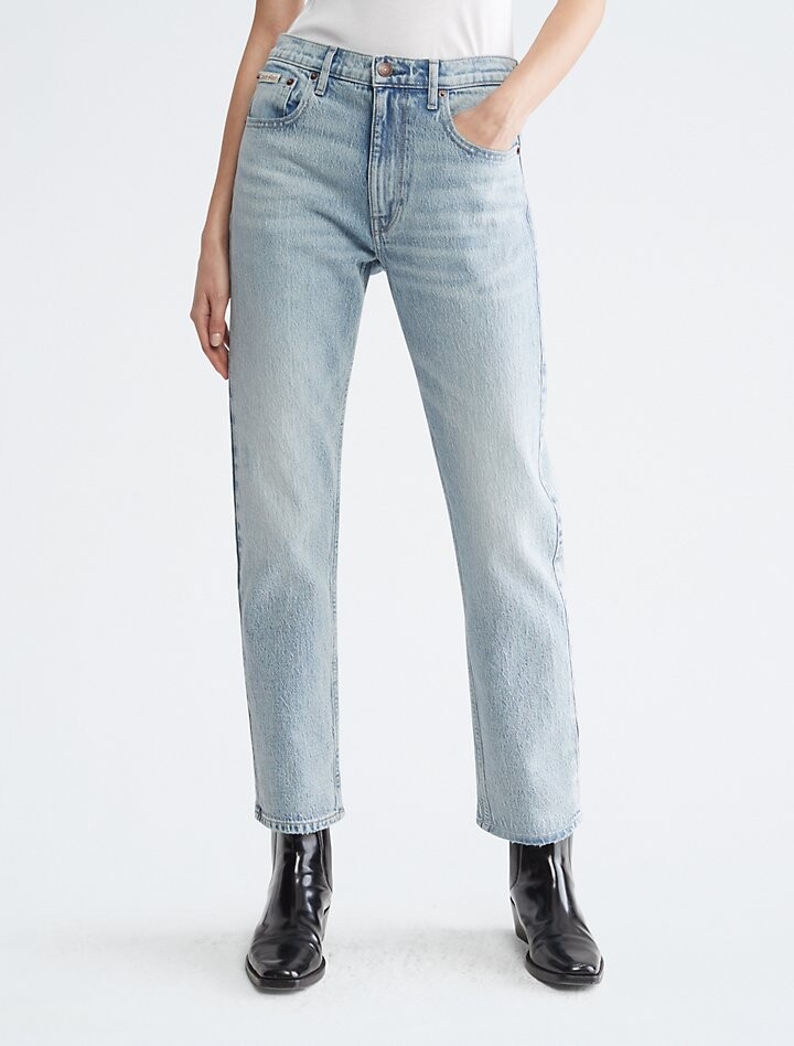 

Оригинальные прямые джинсы Calvin Klein, лайм