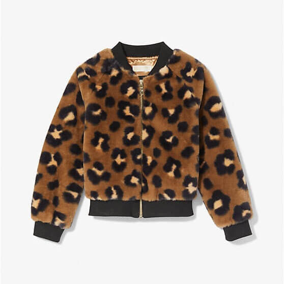 

Куртка Michael Kors Kids Leopard Print Faux Fur, коричневый/черный