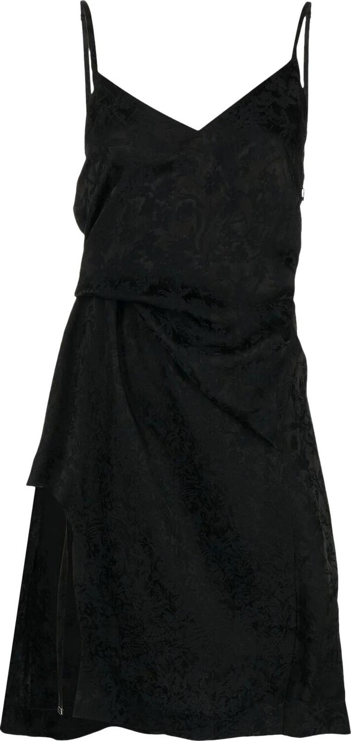 

Платье Off-White Floral Jacquard Pull Up Dress 'Black/Black', черный