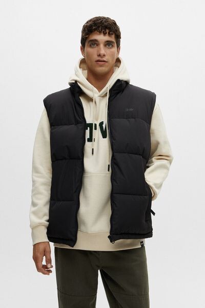 

Утепленный жилет Pull&Bear Basic, черный
