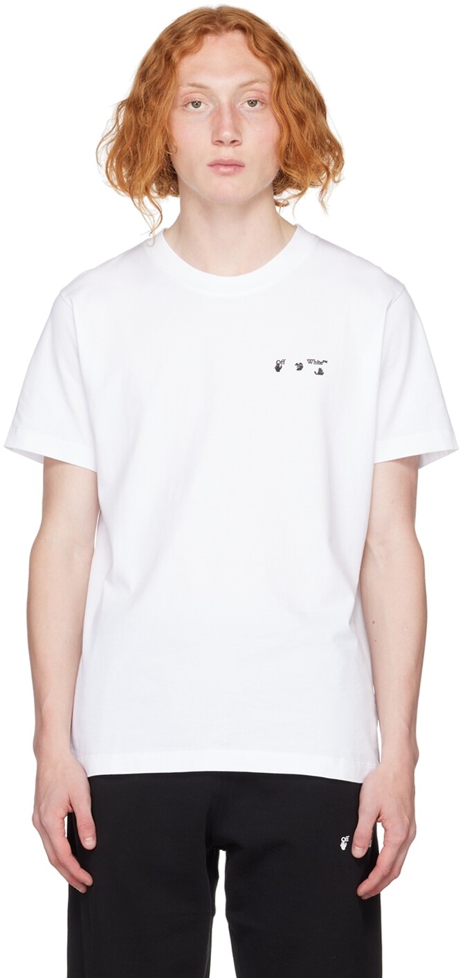 

Белая бондовая футболка Off-White