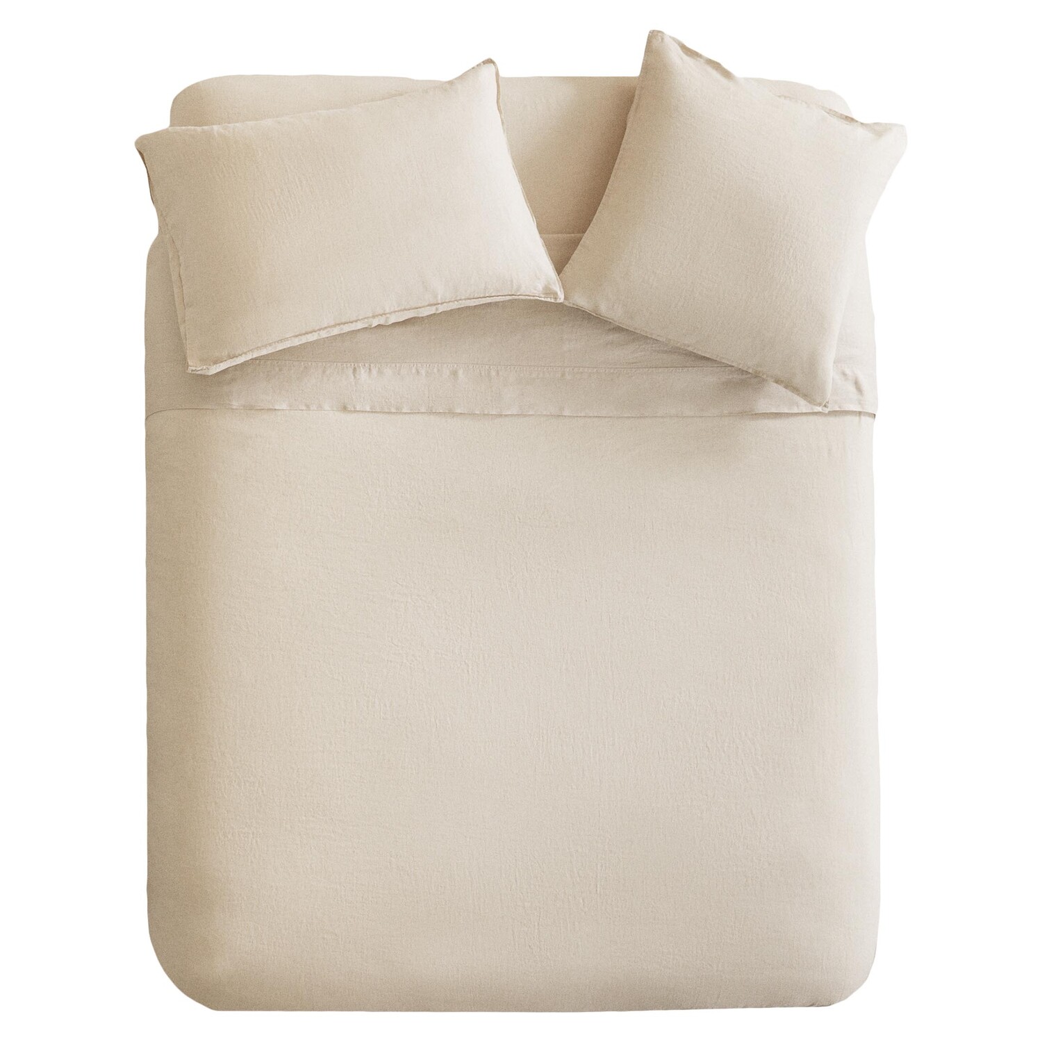 

Пододеяльник Zara Home (140 Gsm) Washed Linen, каменно-серый