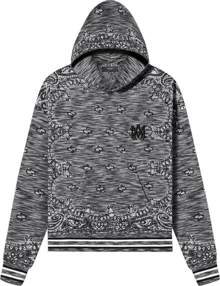 

Худи Amiri Space Dye Bandana Hoodie 'Black', черный